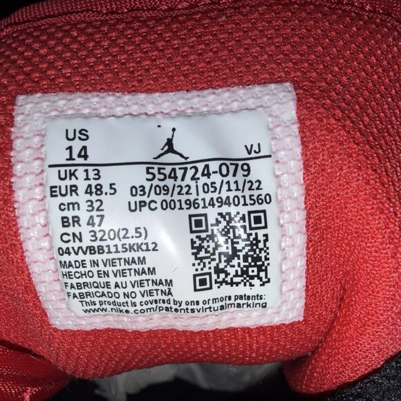 Size 14 - Jordan 1 Mid Bred Toe OG BOX TRIED ON main image 8